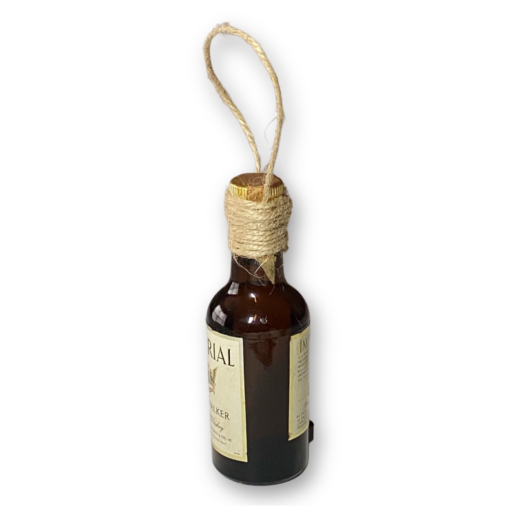 Imperial Blended Whiskey Hiram Walker Artisan Vintage Glass Bottle Ornament - Picture 2 of 6